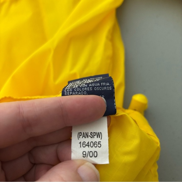 Tommy Jeans Y2K Vintage 2000 Yellow Windbreaker Men's Medium Hood Rain 1/4 Zip - Picture 7 of 8